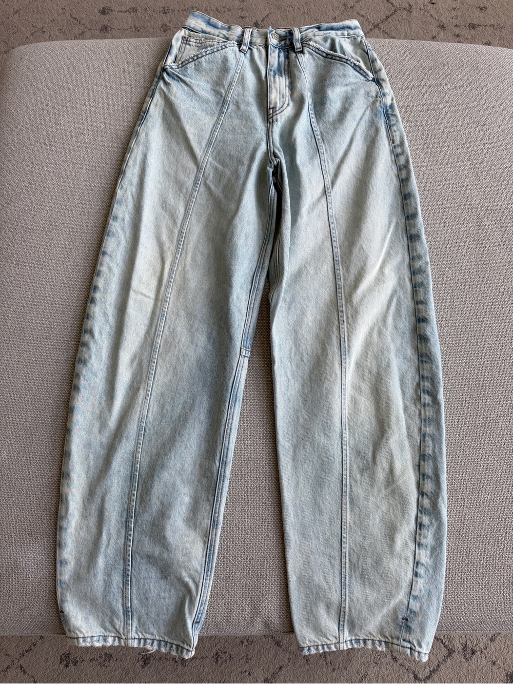 NWOT DALA Lido Flat Seam Barrel Jeans Canyon Batch W24